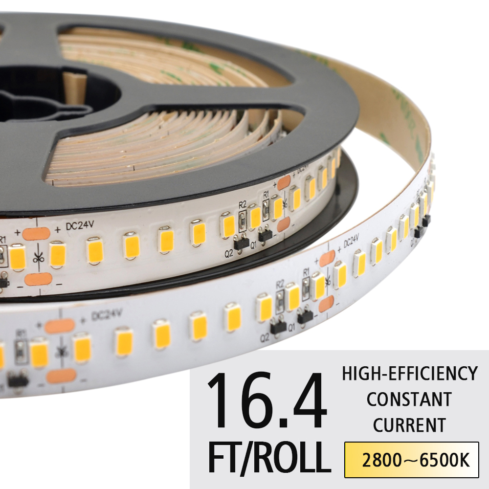 DC24V 2835SMD LED High Light Effect Bright Constant Current White LED Strip Lights - 160LEDs/M